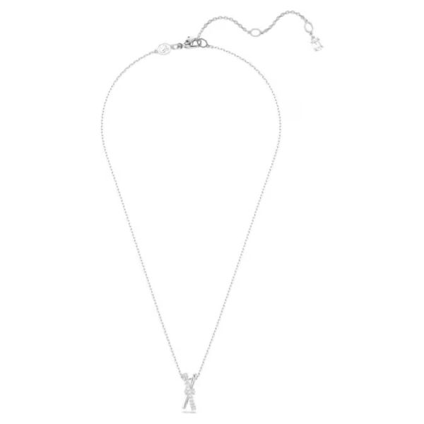 Pingente Swarovski Hyperbola Combinação de lapidações Entrelaçado Branco Lacado a ródio