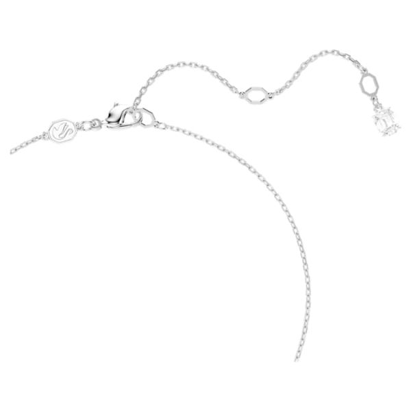 Pingente Swarovski Hyperbola Combinação de lapidações Entrelaçado Branco Lacado a ródio