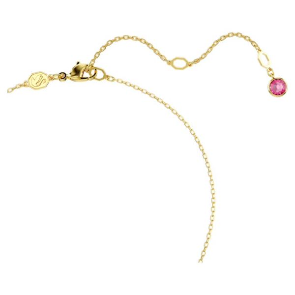 Pingente Swarovski Gema Combinação de lapidações Crystal pearl Flor Rosa Lacado a dourado