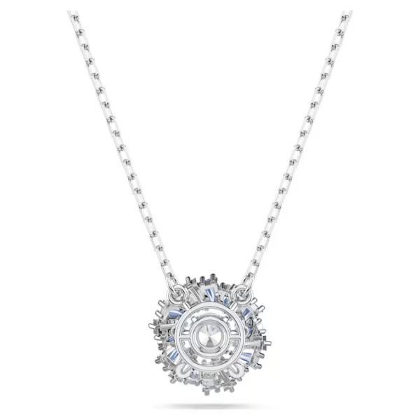 Pingente Swarovski Idyllia Flor Azul Lacado a ródio
