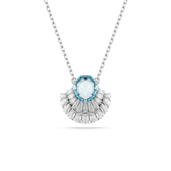 Pingente Swarovski Idyllia Concha Azul Lacado a ródio
