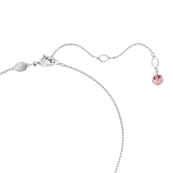 Pingente Swarovski Idyllia Flor Rosa Lacado a ródio