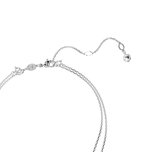 Pendente layered Meteora Branco Lacado a ródio