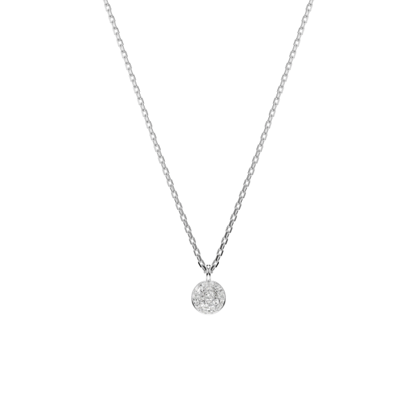 Pendente layered Meteora Branco Lacado a ródio