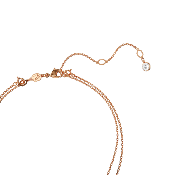 Pendente layered Meteora Branco Lacado a rosa dourado