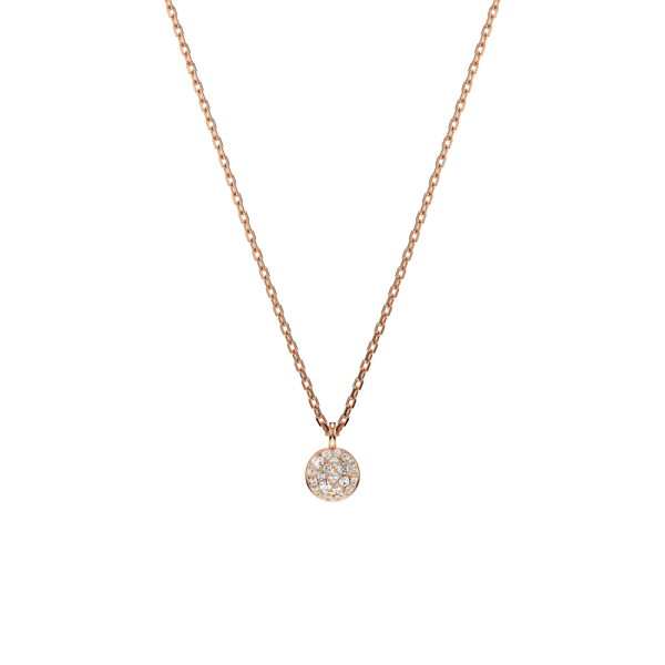 Pendente layered Meteora Branco Lacado a rosa dourado