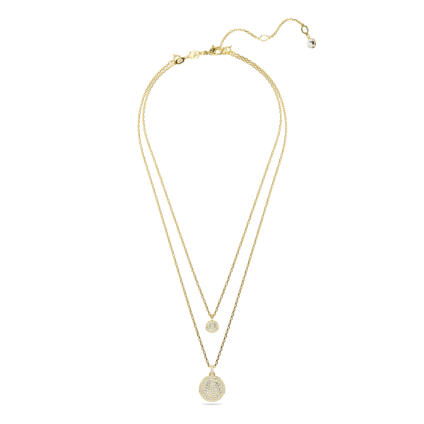 Pendente layered Meteora Branco Lacado a dourado