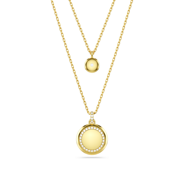 Pendente layered Meteora Branco Lacado a dourado