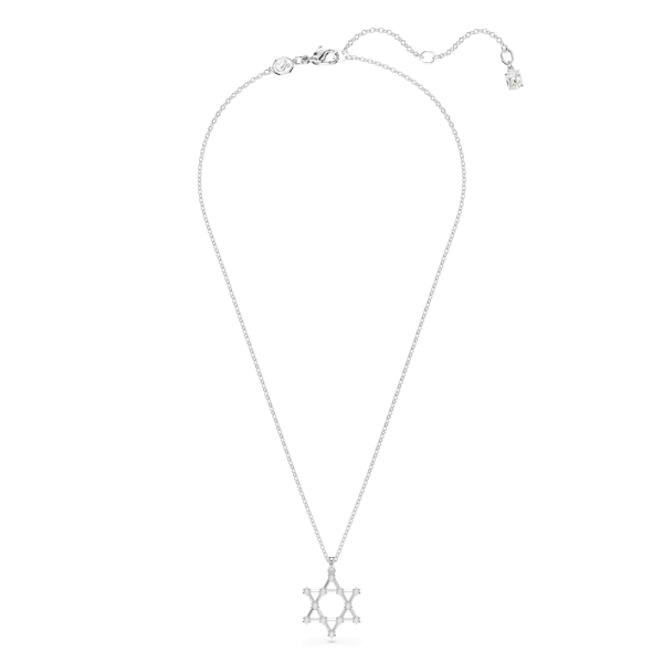 Pingente Swarovski Insigne Lapidação redonda Estrela Branco Lacado a ródio