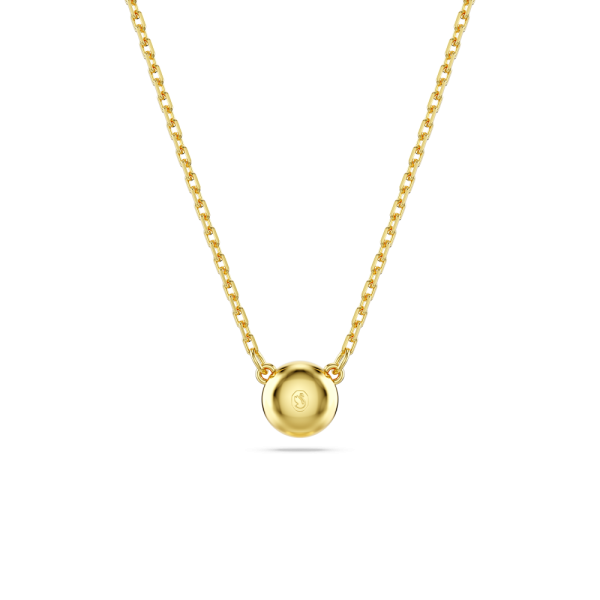 Pingente Swarovski Imber Lapidação redonda Branco Lacado a dourado
