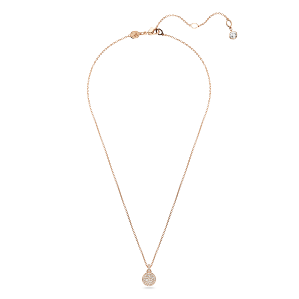 Pingente Swarovski Meteora Branco Lacado a rosa dourado