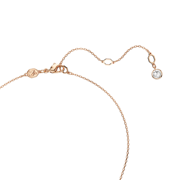 Pingente Swarovski Meteora Branco Lacado a rosa dourado