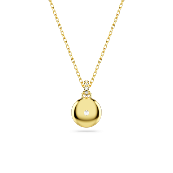 Pingente Swarovski Meteora Branco Lacado a dourado