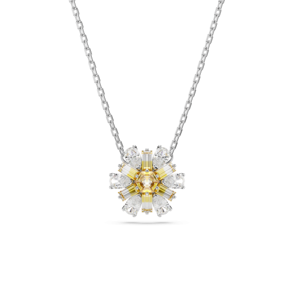 Pingente Swarovski Idyllia Flor Amarelo Lacado a ródio