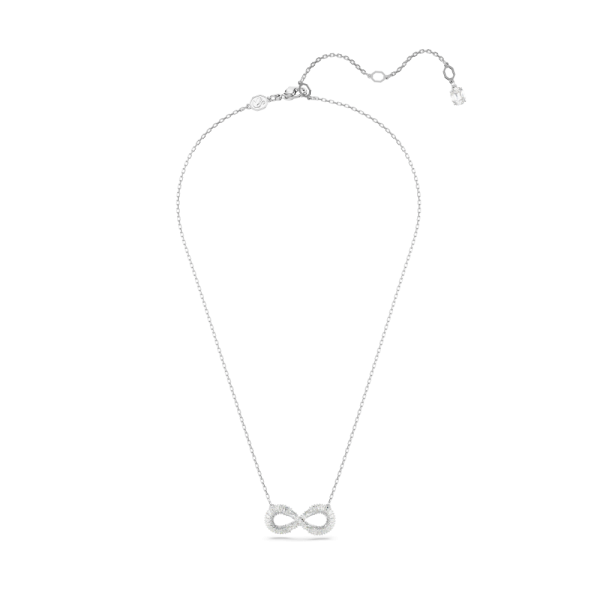 Pingente Swarovski Hyperbola Infinity Branco Lacado a ródio