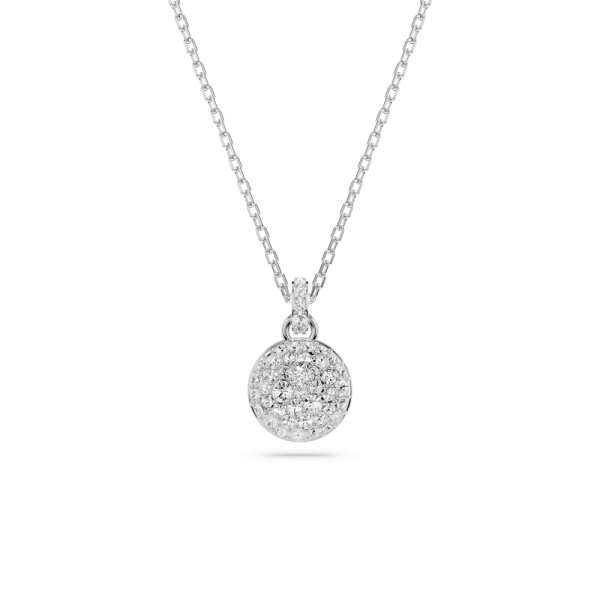 Pingente Swarovski Meteora Branco Lacado a ródio