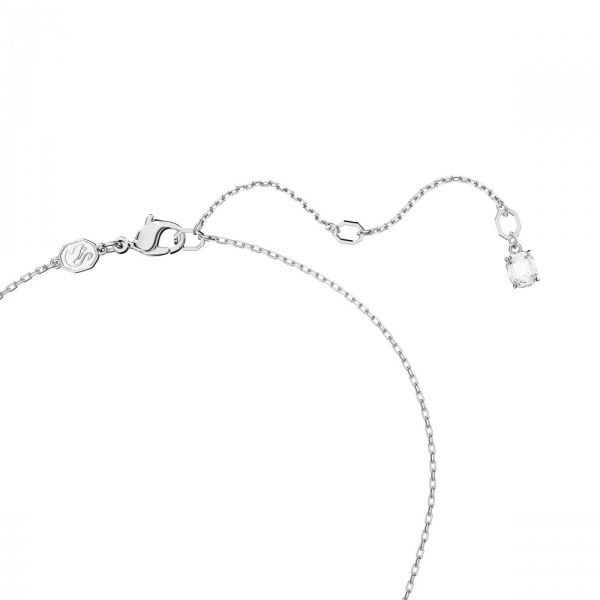 Pingente Swarovski Dextera Laço bloqueado Branco Lacado a ródio
