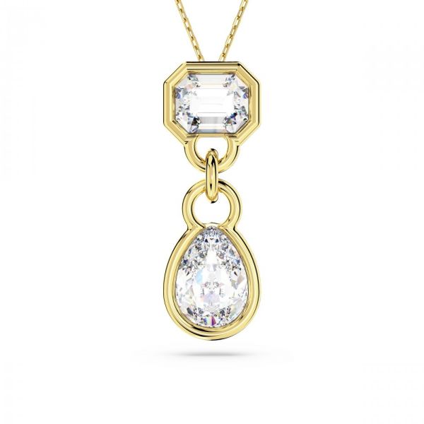 Pingente Swarovski Dextera Combinação de lapidações Branco Lacado a dourado