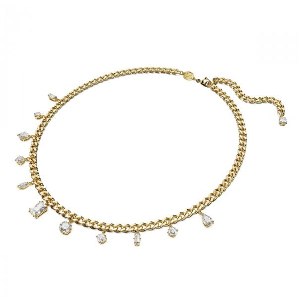 Colar Dextera Combinação de lapidações Branco Lacado a dourado