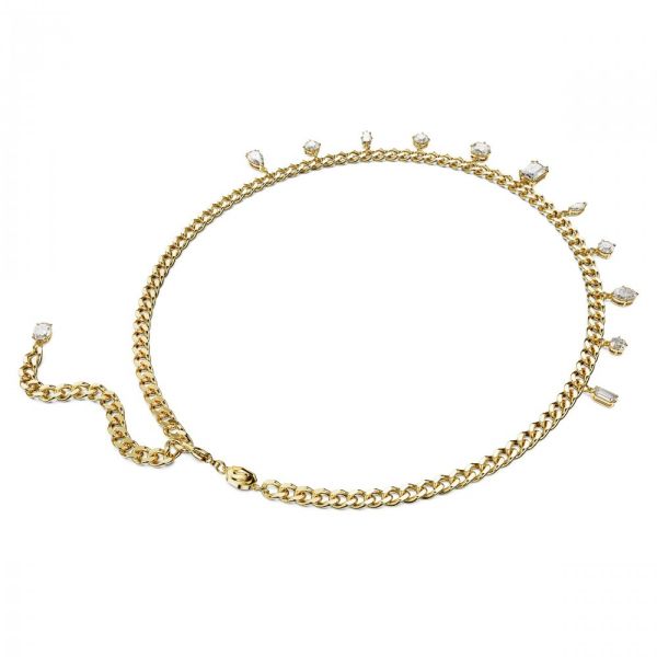 Colar Dextera Combinação de lapidações Branco Lacado a dourado
