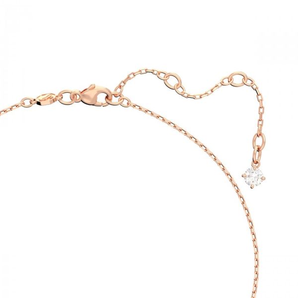 Colar Swarovski Millenia Lapidação octogonal Verde Lacado a rosa dourado