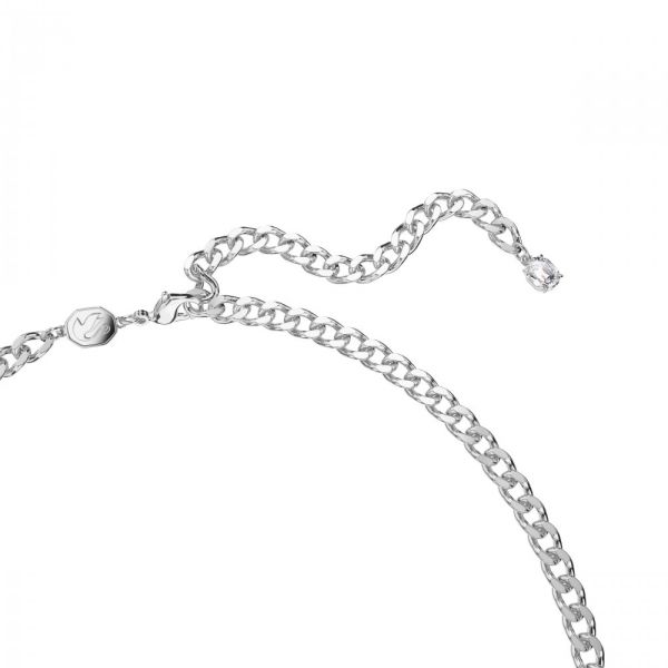 Colar Swarovski Dextera Combinação de lapidações Branco Lacado a ródio