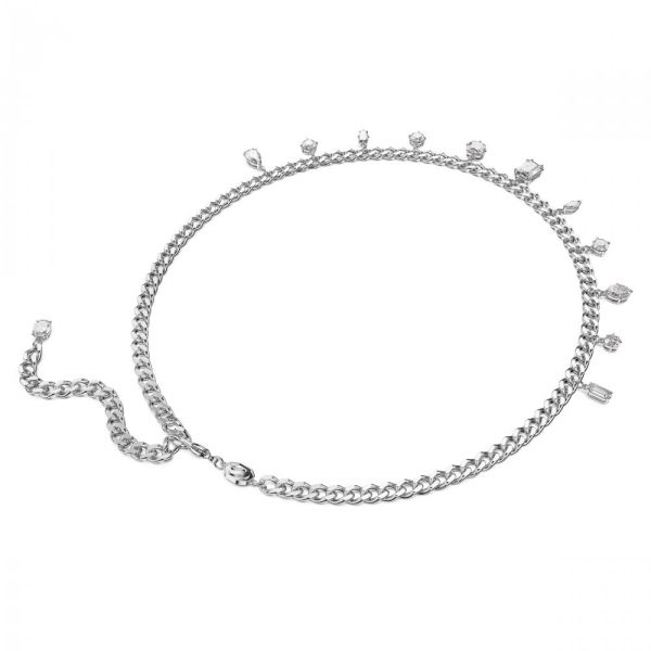 Colar Swarovski Dextera Combinação de lapidações Branco Lacado a ródio