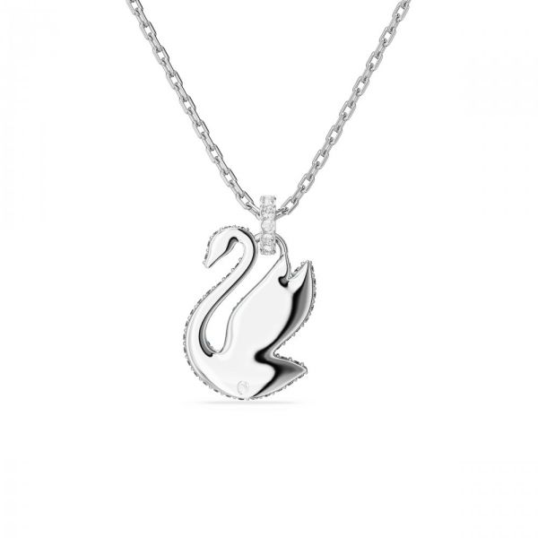 Pingente Swarovski Iconic Swan Cisne Médio Azul Lacado a ródio
