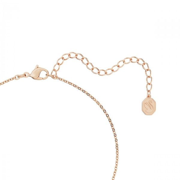 Pingente Swarovski Originally Branco Lacado a rosa dourado