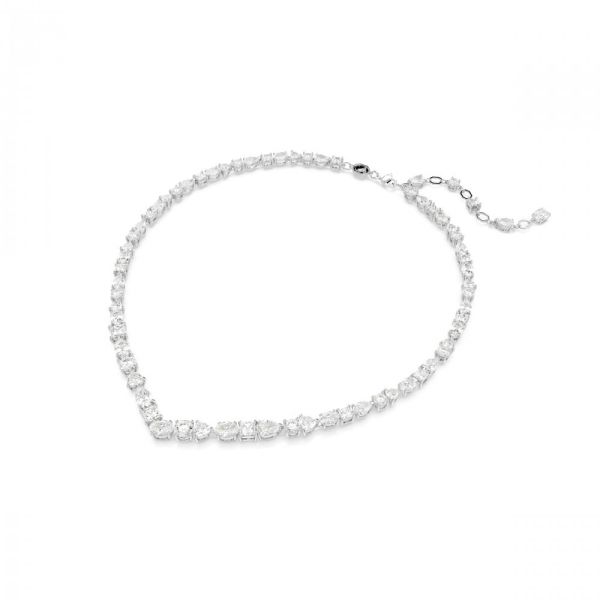 Colar Swarovski Mesmera Combinação de lapidações Branco Lacado a ródio