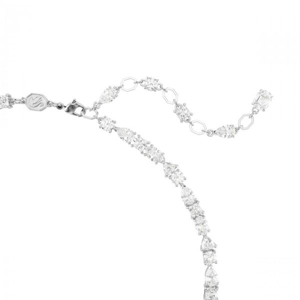 Colar Swarovski Mesmera Combinação de lapidações Branco Lacado a ródio