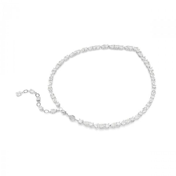 Colar Swarovski Mesmera Combinação de lapidações Branco Lacado a ródio