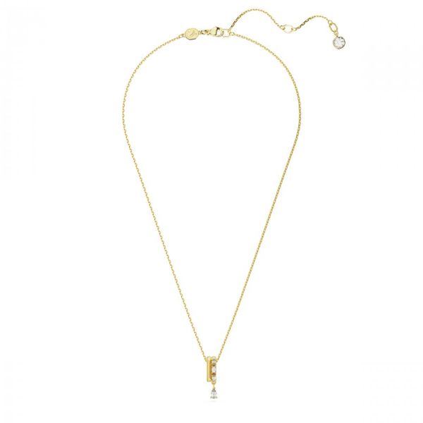 Pingente Swarovski Dextera Combinação de lapidações Branco Lacado a dourado