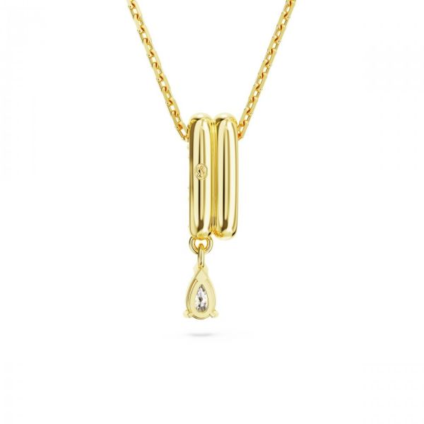 Pingente Swarovski Dextera Combinação de lapidações Branco Lacado a dourado