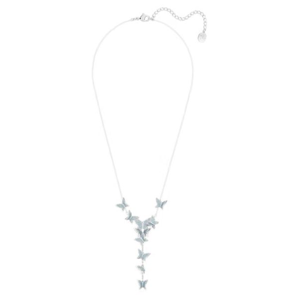 Colar Swarovski Y Lilia Borboleta Azul Lacado a ródio