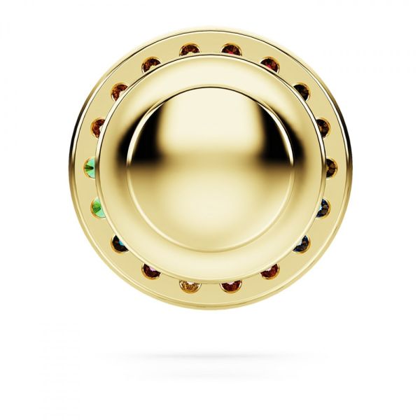 Alfinete Swarovski de lapela Matrix Lapidação redonda Lacado a dourado