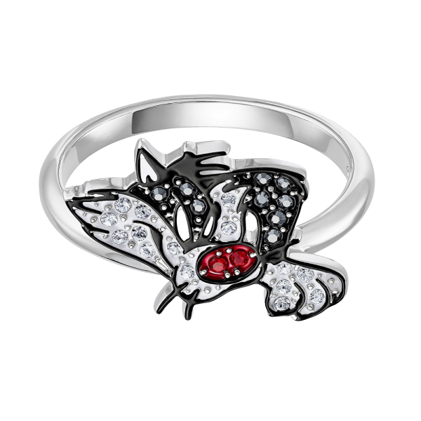 Anel Swarovski Looney Tunes Sylvester Multicolor banhado a ródio 52