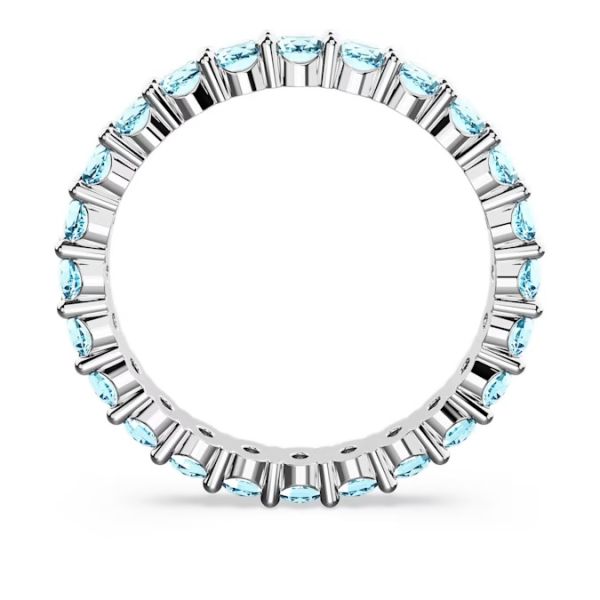 Anel Swarovski Matrix Lapidação redonda Azul Lacado a ródio 55