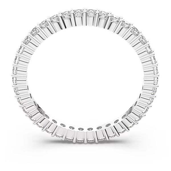 Anel Swarovski Vittore Lapidação redonda Branco Acabamento em prata 55