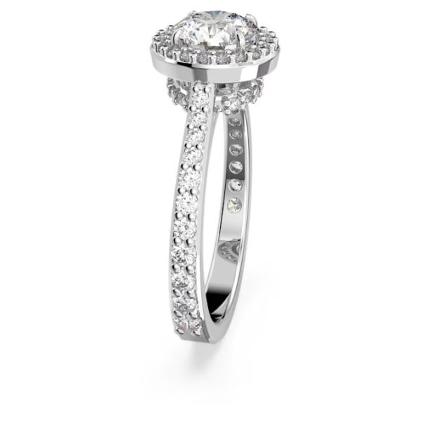 Anel Swarovski cocktail Constella Lapidação redonda Pavé Branco Lacado a ródio 55