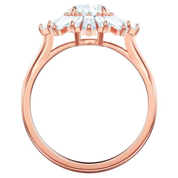 Anel Swarovski Sunshine Combinação de lapidações Sol Branco Lacado a rosa dourado 52