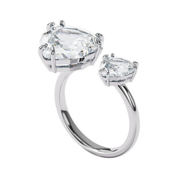 Anel Swarovski Cocktail Millenia Corte Trilliant Branco Banhado a Ródio 58