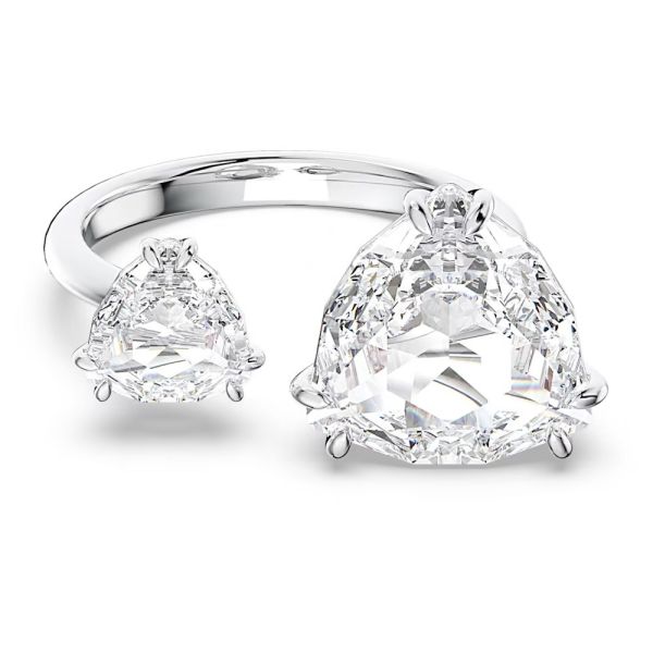 Anel Swarovski Cocktail Millenia Corte Trilliant Branco Banhado a Ródio 58