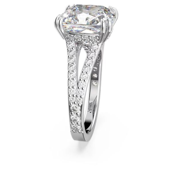 Anel Swarovski cocktail Constella Lapidação quadrada Pavé Branco Lacado a ródio 58