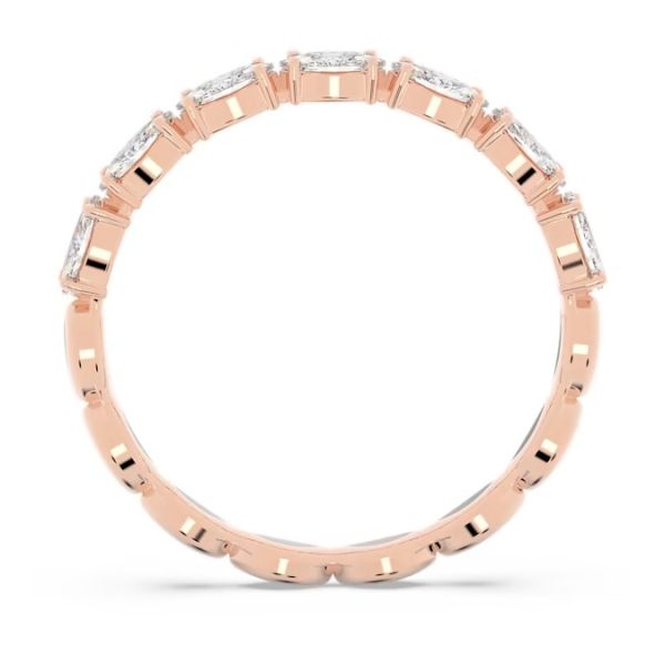 Anel Swarovski Vittore Lapidação Marquesa Branco Lacado a rosa dourado 60