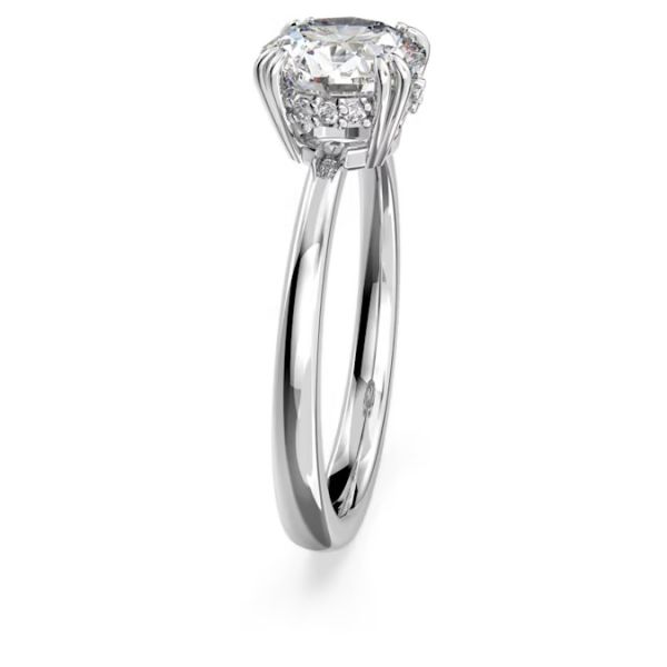 Anel Swarovski cocktail Constella Lapidação redonda Branco Lacado a ródio 52