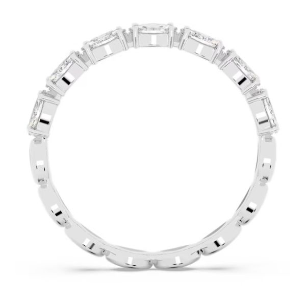 Anel Swarovski Vittore Lapidação Marquesa Branco Lacado a ródio 58