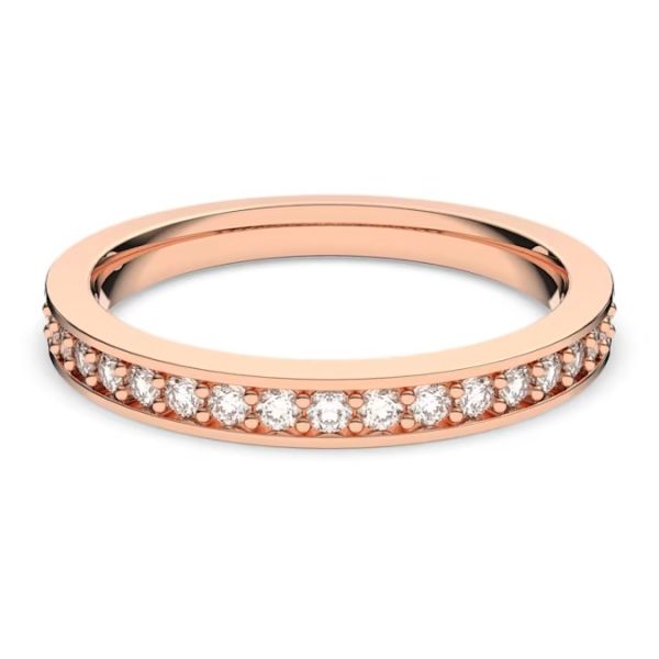 Anel Swarovski Rare Branco Lacado a rosa dourado 52