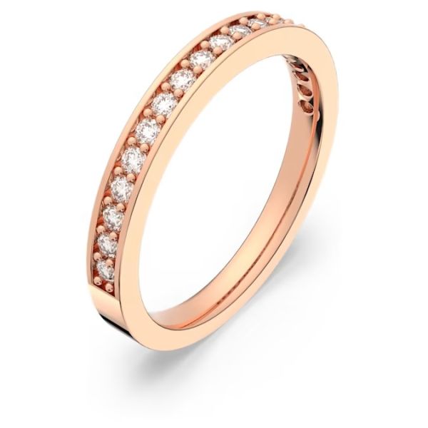 Anel Swarovski Rare Branco Lacado a rosa dourado 52