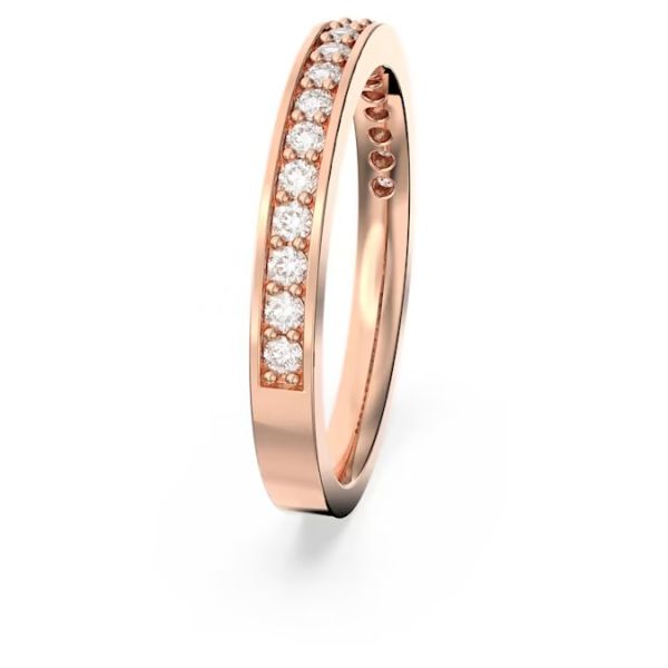 Anel Swarovski Rare Branco Lacado a rosa dourado 52